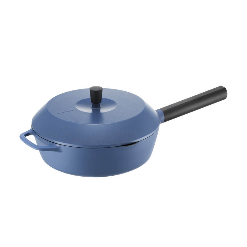Chảo sâu lòng chống dính kèm nắp 24cm 2 màu (Be, Navy) -LMD1245 image number null